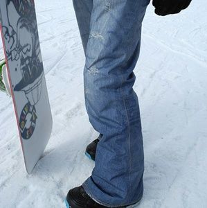 blue jean snowboard pants